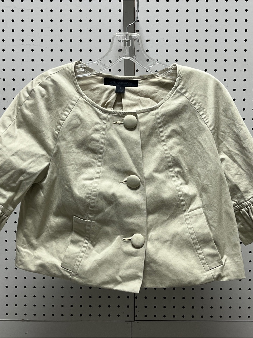Express Cream Button-Front Kids Jacket